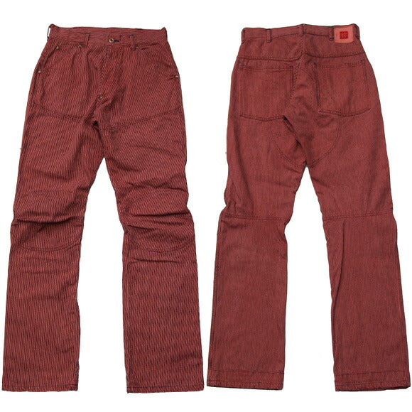[6 colors] Hand-dyed Meya hickory striped work pants for men and women [SM-003] 