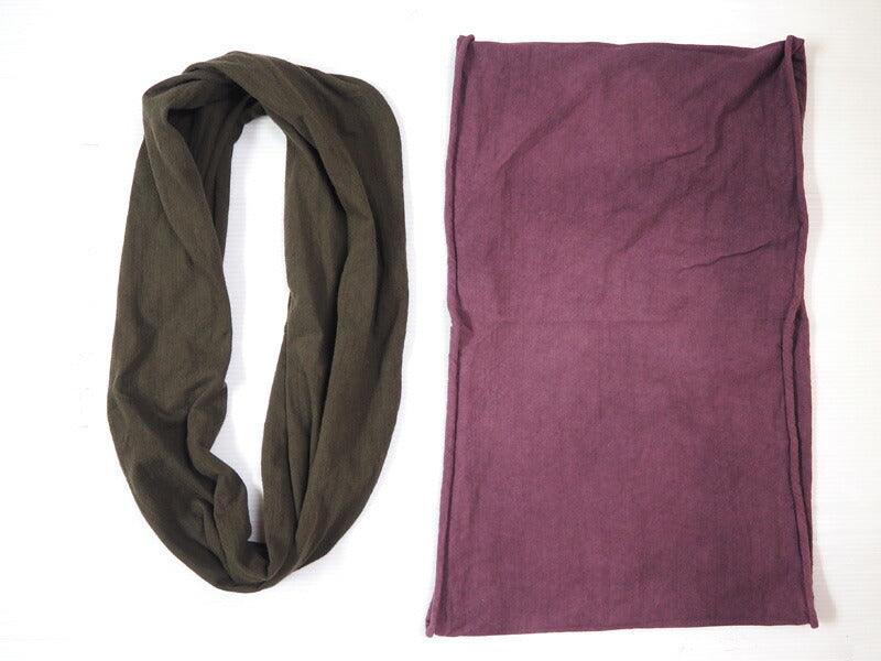 【12色】手染メ屋 スヌード オーガニックコットン 天然染め 吊り編み天竺 無地 男女兼用 [SN-001]