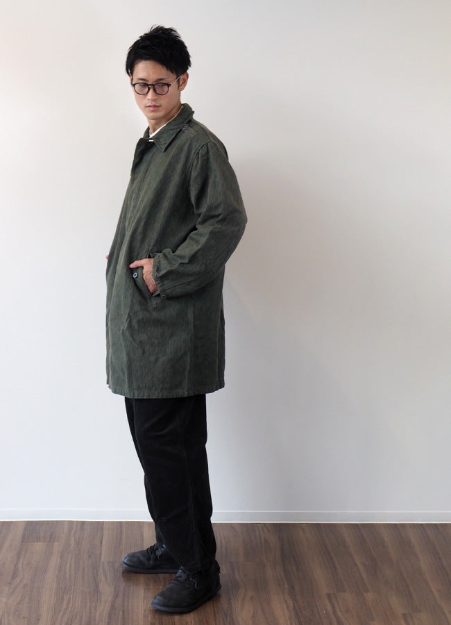 SOMETARY Czech Army Raindrop Camo Field Coat Yaguruma Tsushi Dyed Sea Pine Color Men's [SO-FCT01-MIRU] 