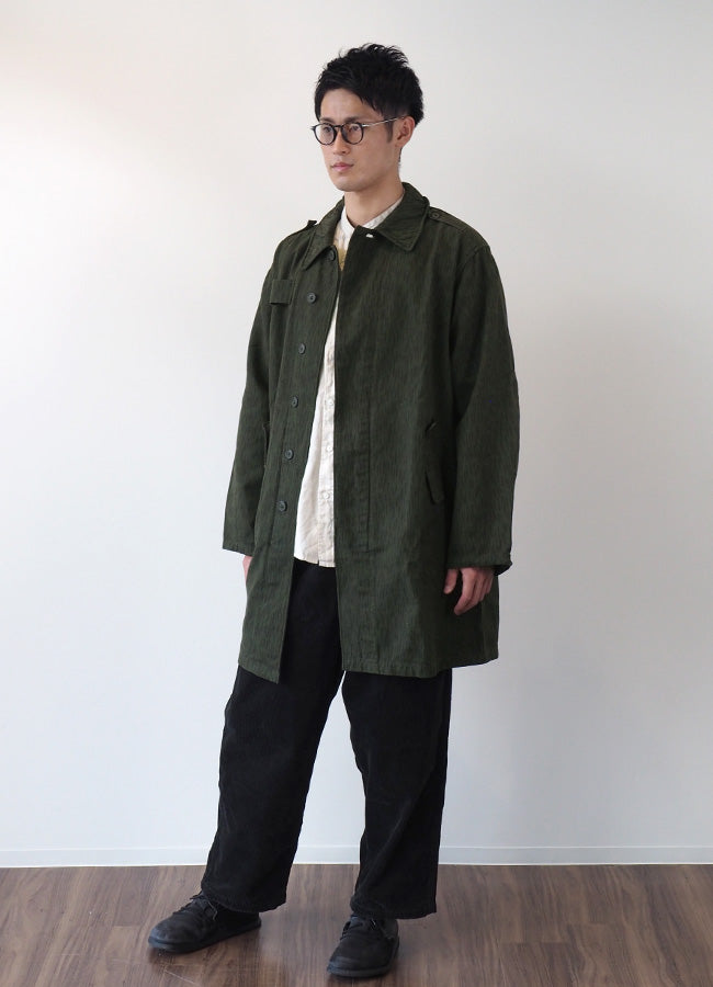 SOMETARY Czech Army Raindrop Camo Field Coat Yaguruma Tsushi Dyed Sea Pine Color Men's [SO-FCT01-MIRU] 
