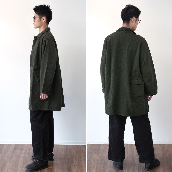 SOMETARY Czech Army Raindrop Camo Field Coat Yaguruma Tsushi Dyed Sea Pine Color Men's [SO-FCT01-MIRU] 