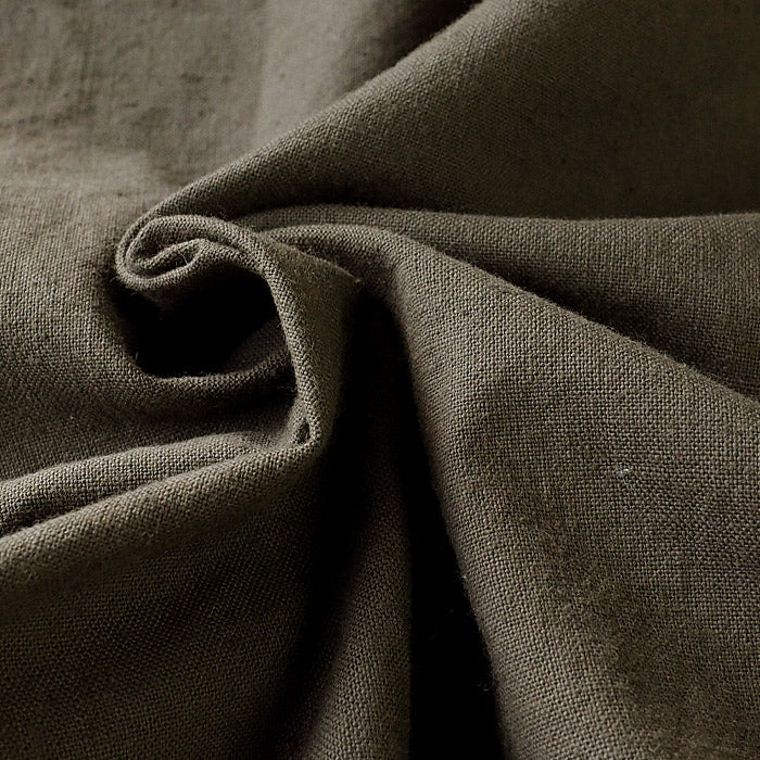 SOMETARY Czech Army 1960's Pullover Grandpa Shirt Long Sleeve Yangmei Dyed Sea Pine Color Women's [SO-GRSH01-MIRU] 