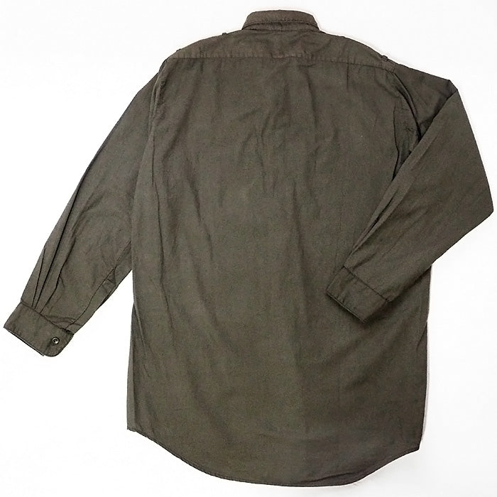 SOMETARY Czech Army 1960's Pullover Grandpa Shirt Long Sleeve Yangmei Dyed Sea Pine Color Women's [SO-GRSH01-MIRU] 