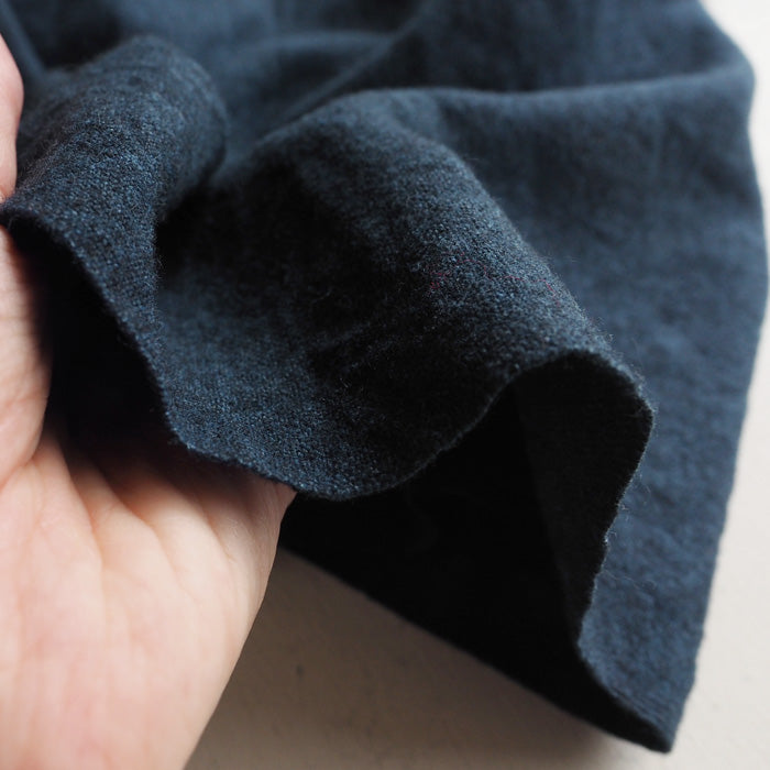 SOMETARY French Army Linen Wool Vest Indigo Dyed Red Iron Navy Ladies [SO-LWVE01] 