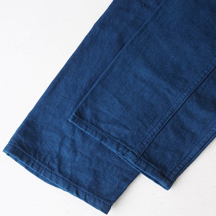 SOMETARY Russian Army Henley Neck Sleeping Shirt Long Sleeve Indigo Dyed Green Men's Women's Unisex [SO-SPSH01-HANA] 