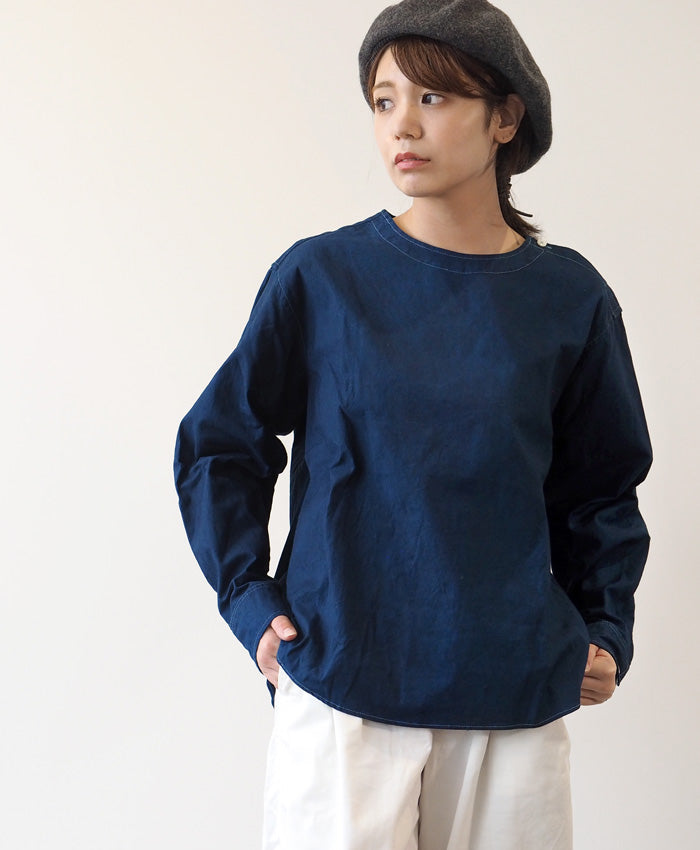 SOMETARY Romanian Army Sleeping Shirt, Long Sleeve, Indigo Dyed, Green Color, Men's, Women's, Unisex [SO-SPSH02-HANA] 