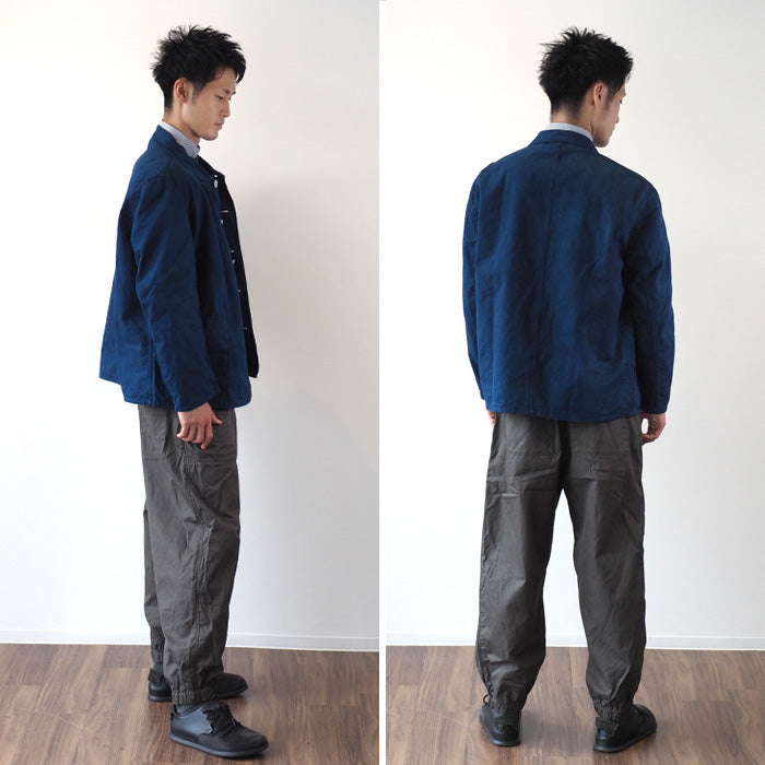 SOMETARY Indigo Dyed German Army Work Jacket Red Color Men's Women's Unisex [SO-WJK01-HANA] 