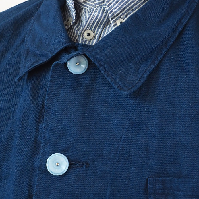 SOMETARY Indigo Dyed German Army Work Jacket Red Color Men's Women's Unisex [SO-WJK01-HANA] 