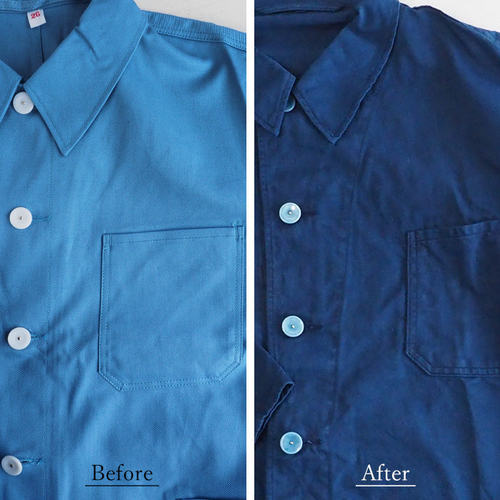 SOMETARY Indigo Dyed German Army Work Jacket Red Color Men's Women's Unisex [SO-WJK01-HANA] 