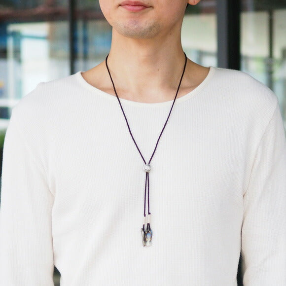 small right Handmade Accessories Sandals Loop Tie Necklace Brass [SR-LT-01] 