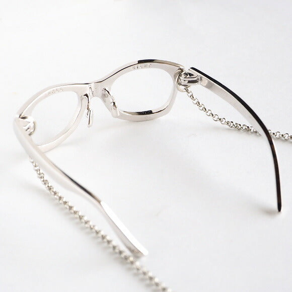 small right glasses wellington frame necklace brass rhodium plated [SR-NL-09] 