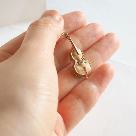 small right（スモールライト） 奏者のためのコントラバス ネックレス 真鍮 [SR-NL-13]