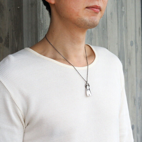 small right Fin necklace for handmade accessories divers silver [SR-NL-14] 