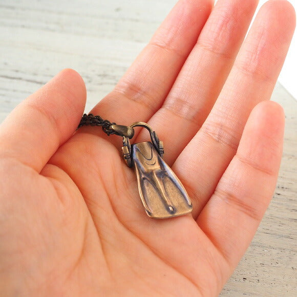 small right (Small light) handmade accessories fin necklace brass for divers [SR-NL-15] 