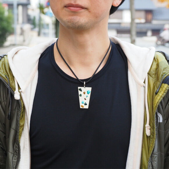 [You can choose natural stones] small right Climbing wall necklace for handmade accessories climbers [SR-NL-16] 