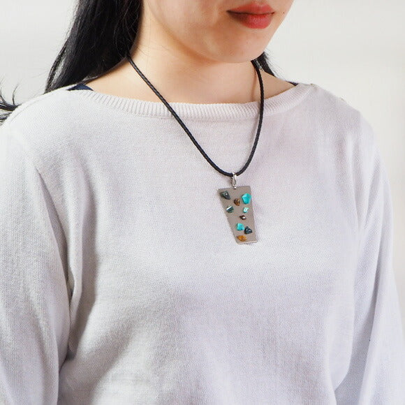 [You can choose natural stones] small right Climbing wall necklace for handmade accessories climbers [SR-NL-16] 