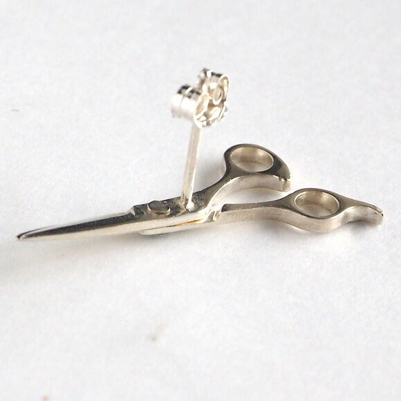 small right (small light) scissors earrings for hairdressers silver one ear [SR-PC-02] 