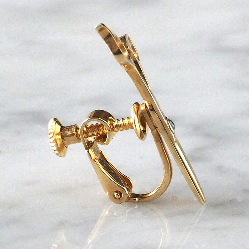 small right Scissors Earrings for Hairdressers Handmade Accessories Silver 18K Gold Plated One Ear [SR-PC-03] 