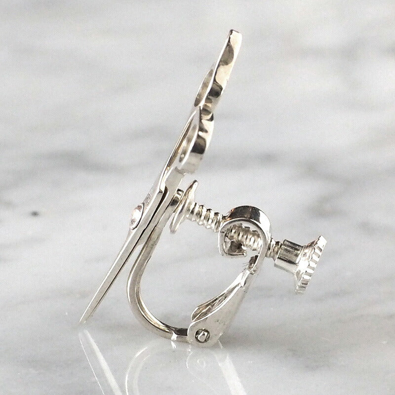 small right Scissors Earrings for Hairdressers Handmade Accessories Silver One Ear [SR-PC-04] 
