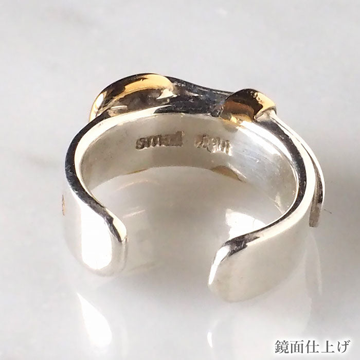 [2 types] small right handmade accessory belt ear cuff cute 4mm silver one ear [SR-PC-07] 