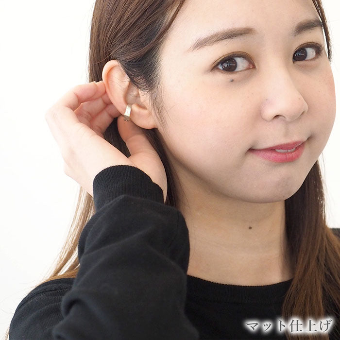 [2 types] small right handmade accessory belt ear cuff cute 4mm silver one ear [SR-PC-07] 