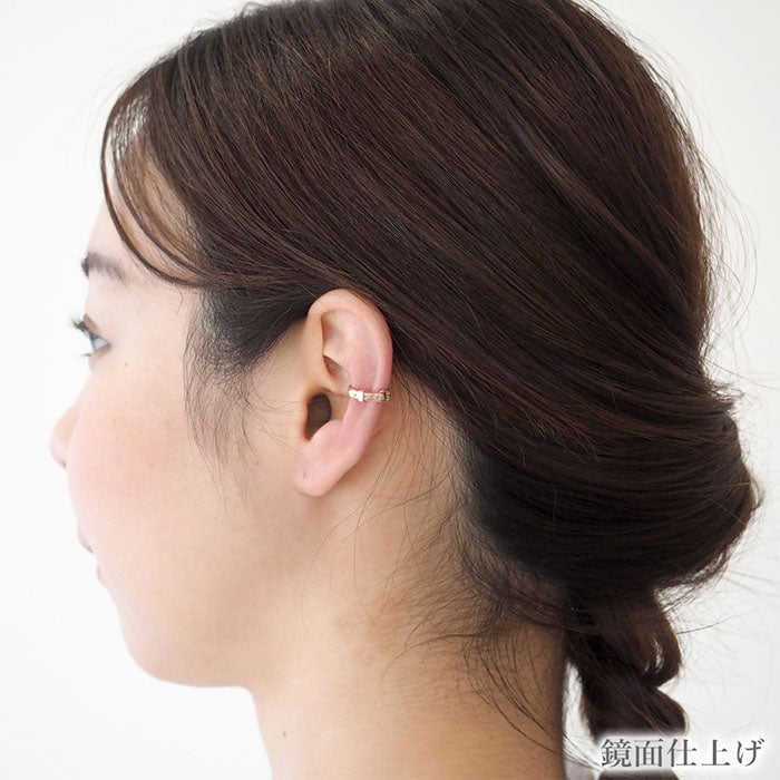 [2 types] small right handmade accessory belt ear cuff cute 2.5mm pink gold one ear [SR-PC-11] 