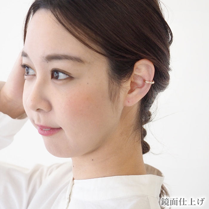 [2 types] small right handmade accessory belt ear cuff cute 2.5mm pink gold one ear [SR-PC-11] 