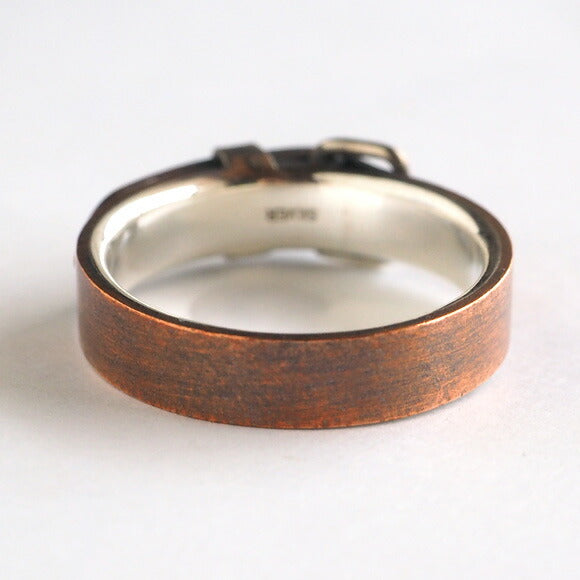 small right belt ring copper x silver 5mm width [SR-RG-01] 