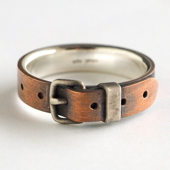 small right belt ring copper x silver 5mm width [SR-RG-01] 