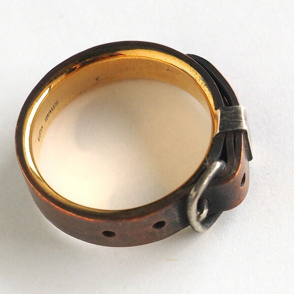small right belt ring copper x brass gold 5mm width [SR-RG-02] 