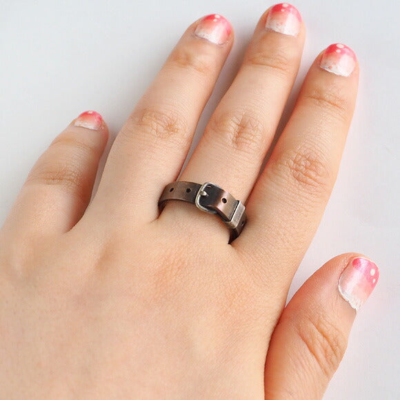 small right belt ring copper x brass gold 5mm width [SR-RG-02] 