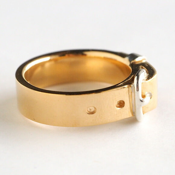 small right belt ring cute gold 18K plated 5.3mm width mirror finish [SR-RG-03] 