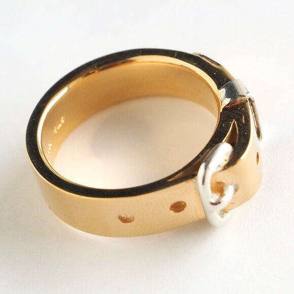 小右腰帶戒指可愛金 18K 鍍 5.3 毫米寬鏡面處理 [SR-RG-03] 
