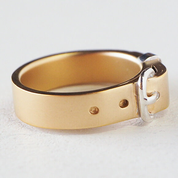 small right handmade accessory belt ring cute gold 18K plating 5.3mm width matte finish [SR-RG-03-MAT] 