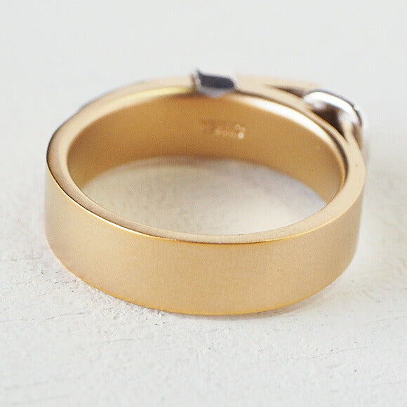 small right handmade accessory belt ring cute gold 18K plating 5.3mm width matte finish [SR-RG-03-MAT] 