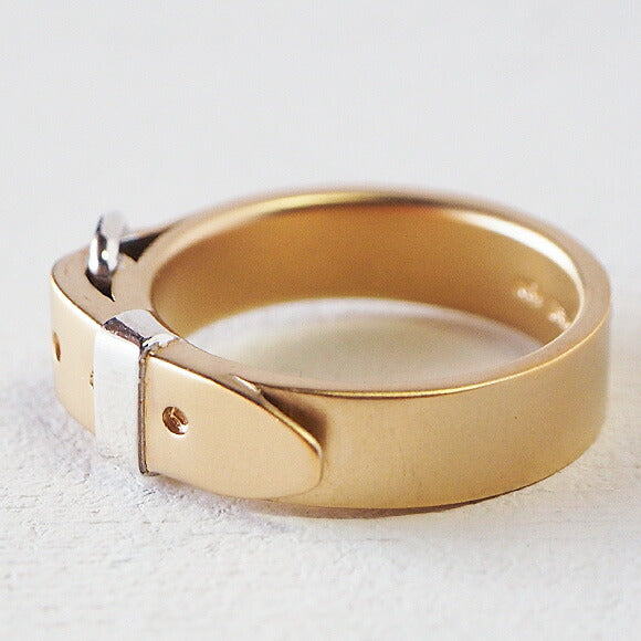 small right handmade accessory belt ring cute gold 18K plating 5.3mm width matte finish [SR-RG-03-MAT] 
