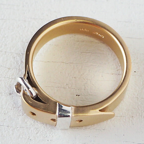 small right handmade accessory belt ring cute gold 18K plating 5.3mm width matte finish [SR-RG-03-MAT] 