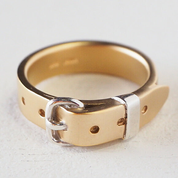 small right handmade accessory belt ring cute gold 18K plating 5.3mm width matte finish [SR-RG-03-MAT] 