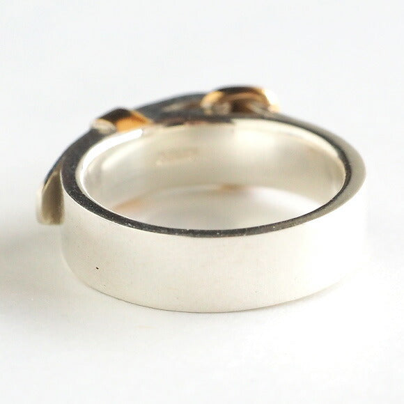 small right belt ring cute silver 18K gold plated 5.3mm width mirror finish [SR-RG-04] 