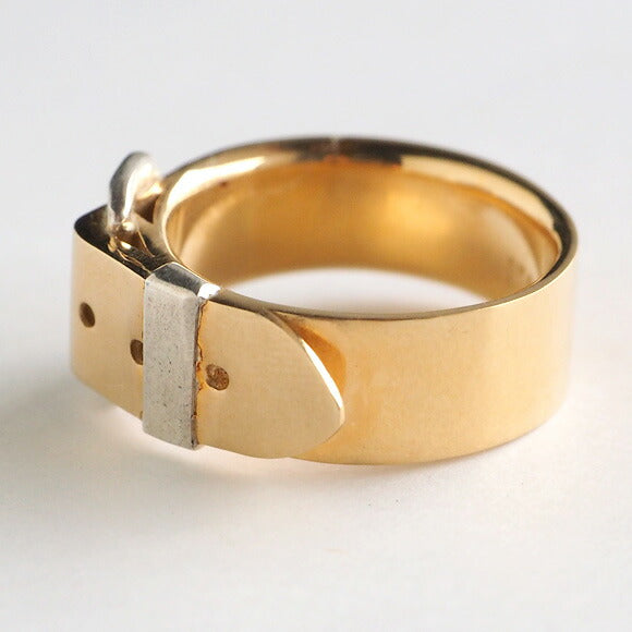 small right（スモールライト）ベルトリング Lサイズ cute ゴールド 18Kメッキ 7.3mm幅 鏡面仕上げ [SR-RG-05]