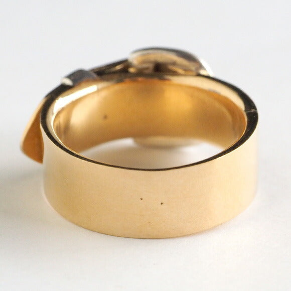 small right belt ring L size cute gold 18K plating 7.3mm width mirror finish [SR-RG-05] 