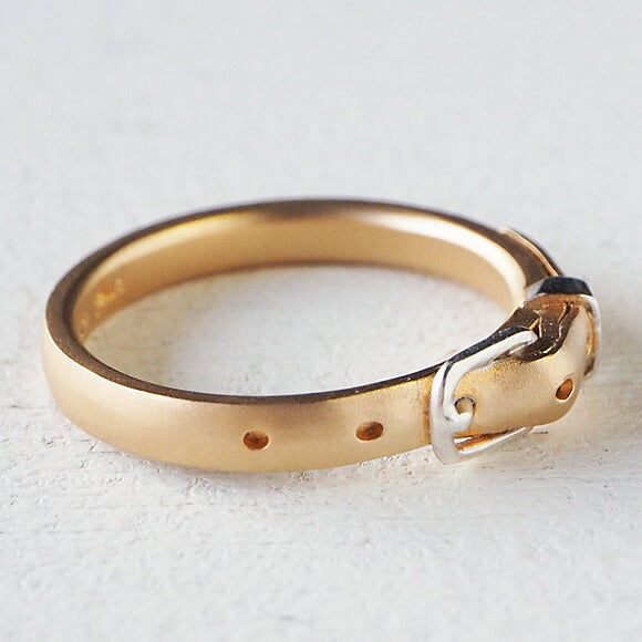 small right handmade accessory belt ring cute gold 18K plating 2.7mm width matte finish [SR-RG-07-MAT] 