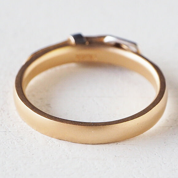 small right handmade accessory belt ring cute gold 18K plating 2.7mm width matte finish [SR-RG-07-MAT] 