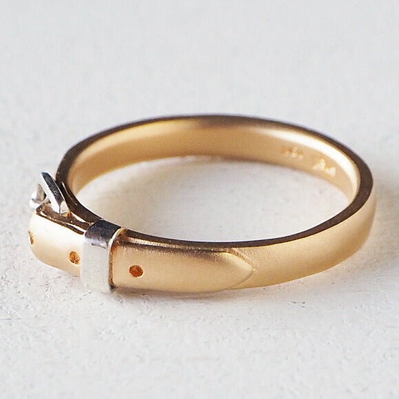small right handmade accessory belt ring cute gold 18K plating 2.7mm width matte finish [SR-RG-07-MAT] 