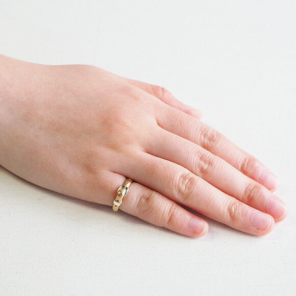 small right handmade accessory belt ring cute gold 18K plating 2.7mm width matte finish [SR-RG-07-MAT] 