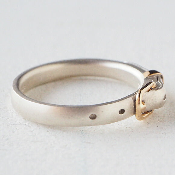 small right handmade accessory belt ring cute silver 18K gold plated 2.7mm width matte finish [SR-RG-08-MAT] 