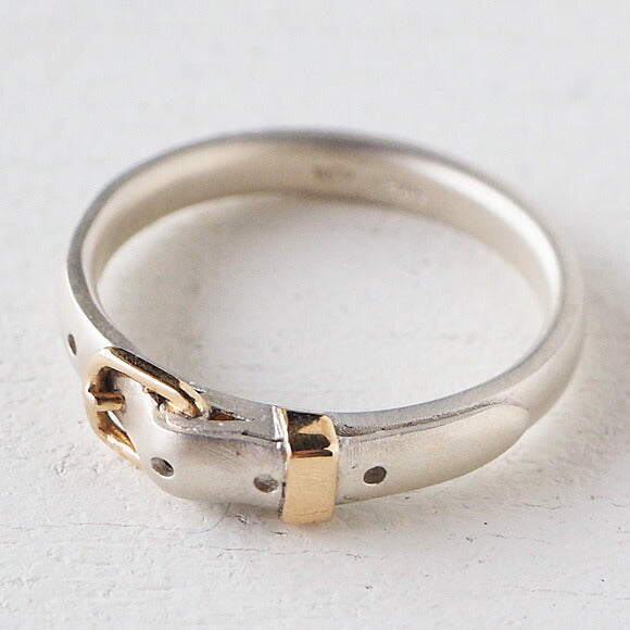 small right（スモールライト） 手作りアクセサリー ベルトリング cute シルバー 18Kゴールドメッキ 2.7mm幅 マット仕上げ [SR-RG-08-MAT]