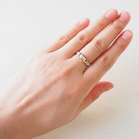 small right（スモールライト） 手作りアクセサリー ベルトリング cute シルバー 18Kゴールドメッキ 2.7mm幅 マット仕上げ [SR-RG-08-MAT]