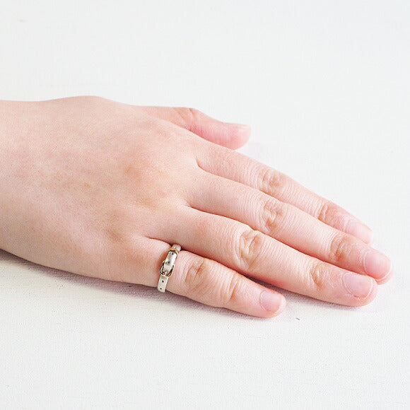 small right（スモールライト） 手作りアクセサリー ベルトリング cute シルバー 18Kゴールドメッキ 2.7mm幅 マット仕上げ [SR-RG-08-MAT]