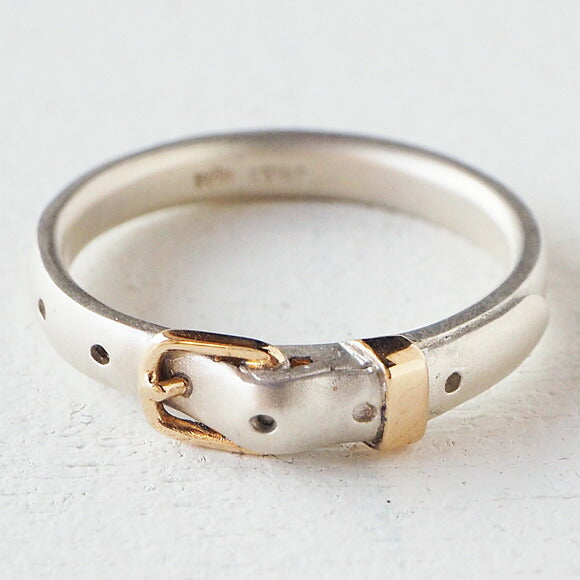 small right handmade accessory belt ring cute silver 18K gold plated 2.7mm width matte finish [SR-RG-08-MAT] 
